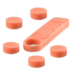 Közepesen kemény habkorong KOLORTECH, tépőzáras, Ø27x10 mm, 5 darab
