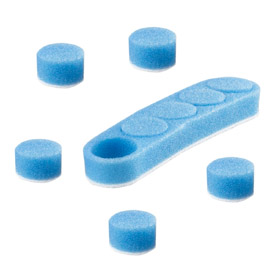 Közepesen abrazív habkorong KOLORTECH, tépőzáras, Ø17x10 mm, 5 darab