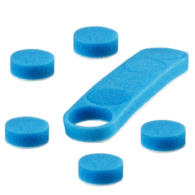 Közepesen abrazív habkorong KOLORTECH, tépőzáras, Ø27x10 mm, 5 darab