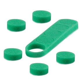 Kemény abrazív habkorong KOLORTECH, tépőzáras, Ø27x10 mm, 5 darab