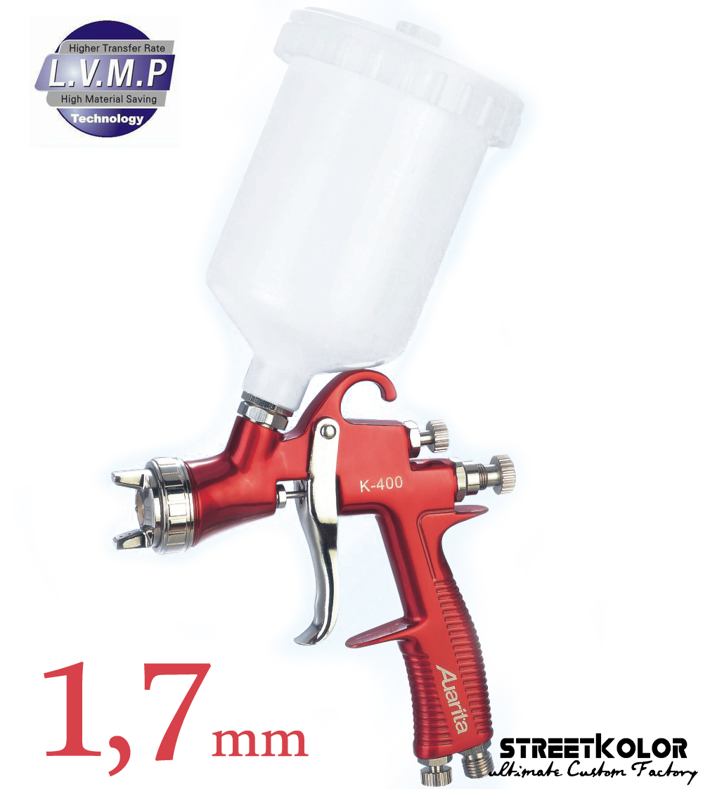 Auarita K-400 1,7mm szórópisztoly LVMP 155l/min.