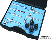 FENGDA® BD-812 airbrush szett, 6 x pisztoly