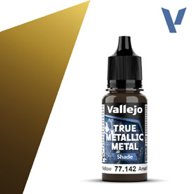 VALLEJO TRUE METALLIC 77.142 Sárgametál akril airbrush festék 18 ml