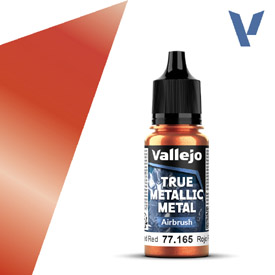 VALLEJO TRUE METALLIC 77.165 Narancssárgametál akril airbrush festék 18 ml