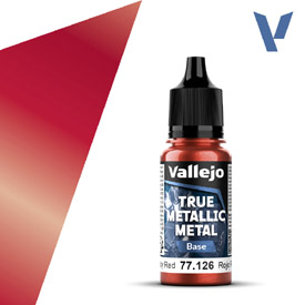 VALLEJO TRUE METALLIC 77.126 Pirosmetál akril airbrush festék 18 ml