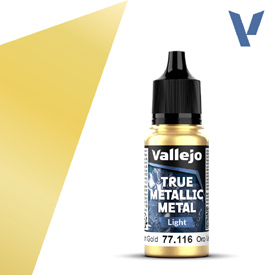VALLEJO TRUE METALLIC 77.116 Aranymetál akril airbrush festék 18 ml