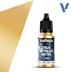 VALLEJO TRUE METALLIC 77.117 Aranymetál akril airbrush festék 18 ml