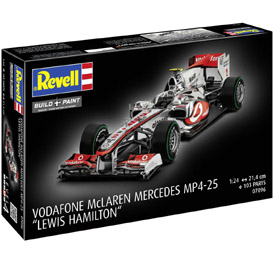 Revell Vodafone McLaren Mercedes MP4-25 "L. Hamilton" forma-1-es autómakett, 1:24 méretarány, 103 alkatrész