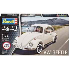 Revell Starter kit VW Beetle (Kafer) Model Set autó 1:32, 24 darabos + festékek + ragasztó + ecset