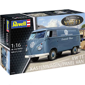 Revell 07742 VW T1 Panel Van "75 YEARS OF THE VW T1" makett 1:16, 144 alkatrész