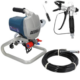DEDRA magasnyomású airless festékszóró rendszer vízbázisú festékekhez 650 W (DED7421)