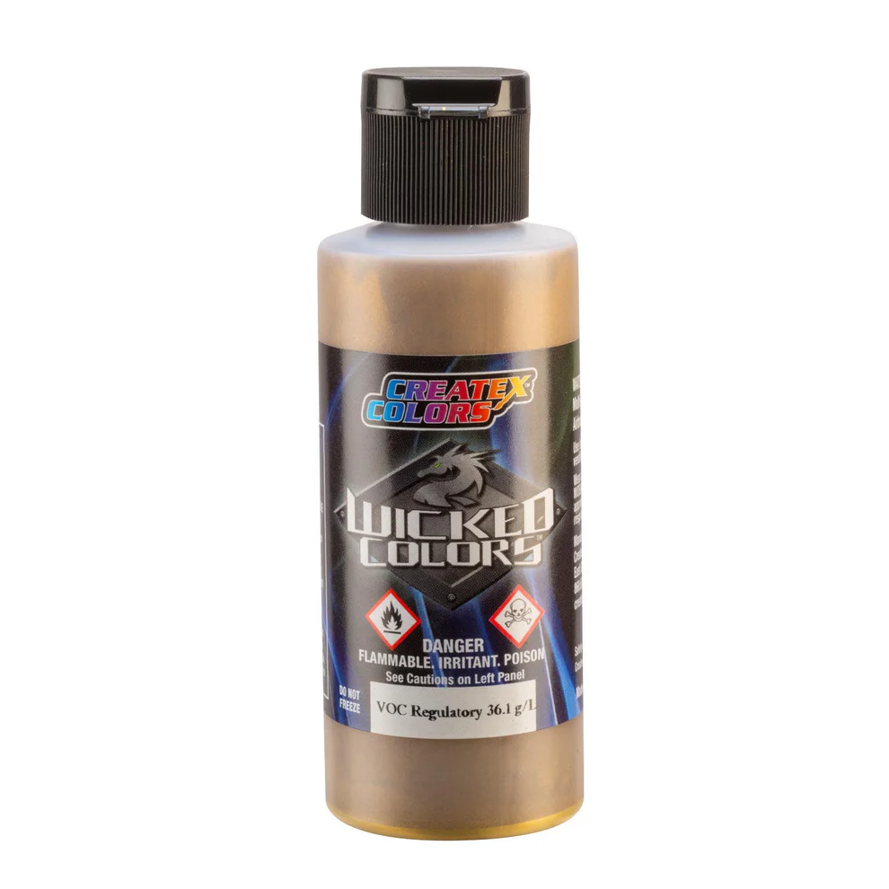 Wicked Arany króm airbrush festék CreateX W358 60 ml – Gold Chrome