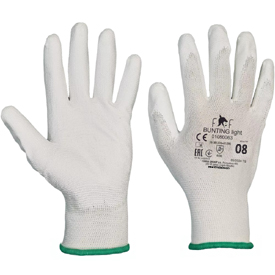 Fridrich & Fridrich BUNTING LIGHT munkavédelmi kesztyű fehér, 8-M méret