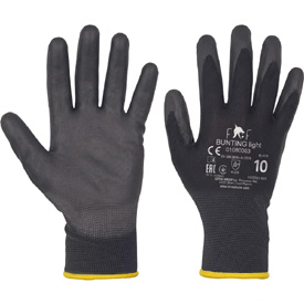 Fridrich & Fridrich BUNTING LIGHT munkavédelmi kesztyű fekete, 10-XL méret