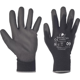 Fridrich & Fridrich BUNTING LIGHT munkavédelmi kesztyű fekete, 9-L méret