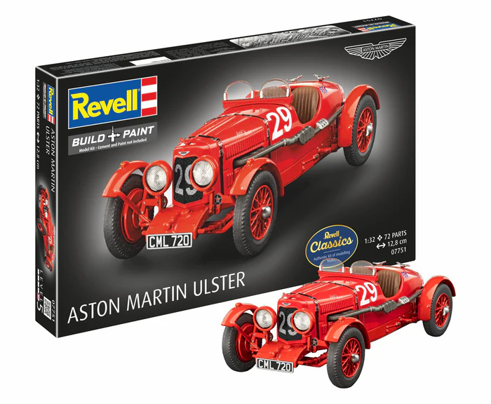 Revell 07751 Aston Martin Ulster Revell Classics műanyag autó makett 1:32, 72 elem