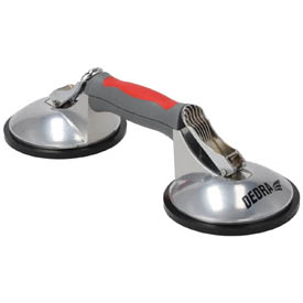 Gyorsrögzítésű dupla alumínium üveg- és csempe vákuumos tapadókorong DEDRA DED06P12, 2x123 mm, max. 120 kg