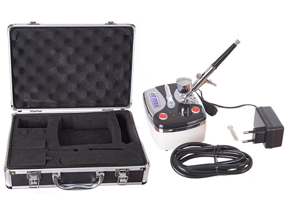 Airbrush szett HS-08-3 kompresszorral + koffer