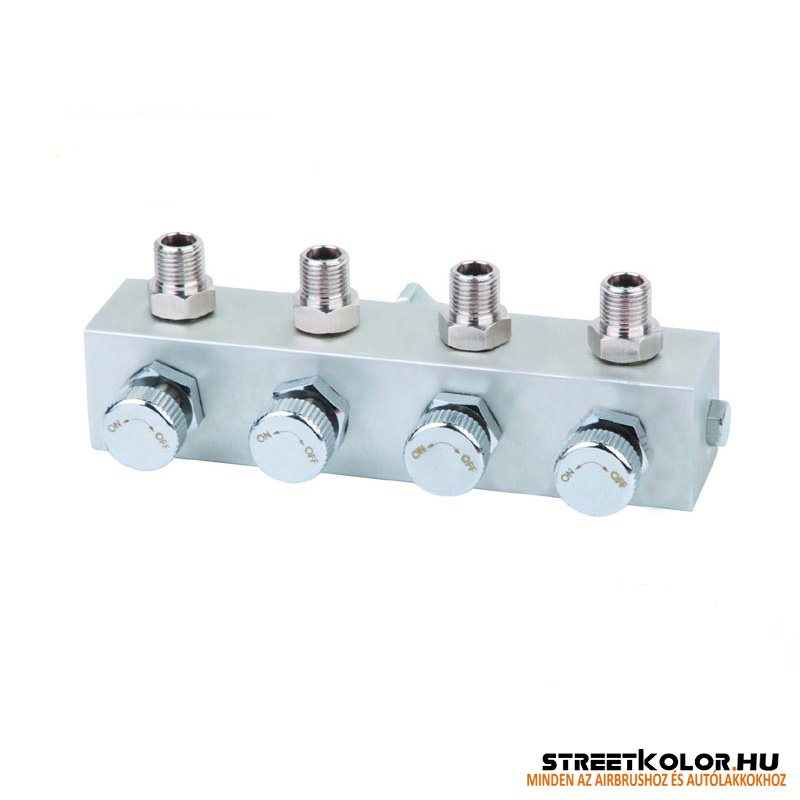  BD-13-4 Airbrush elosztó szabályzóval 4x1/8" 