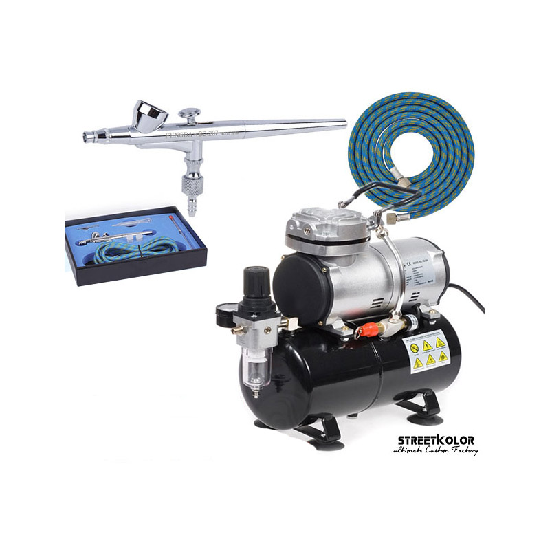 Airbrush szett: AS186 kompresszor + BD-207K airbrush pisztoly + cső