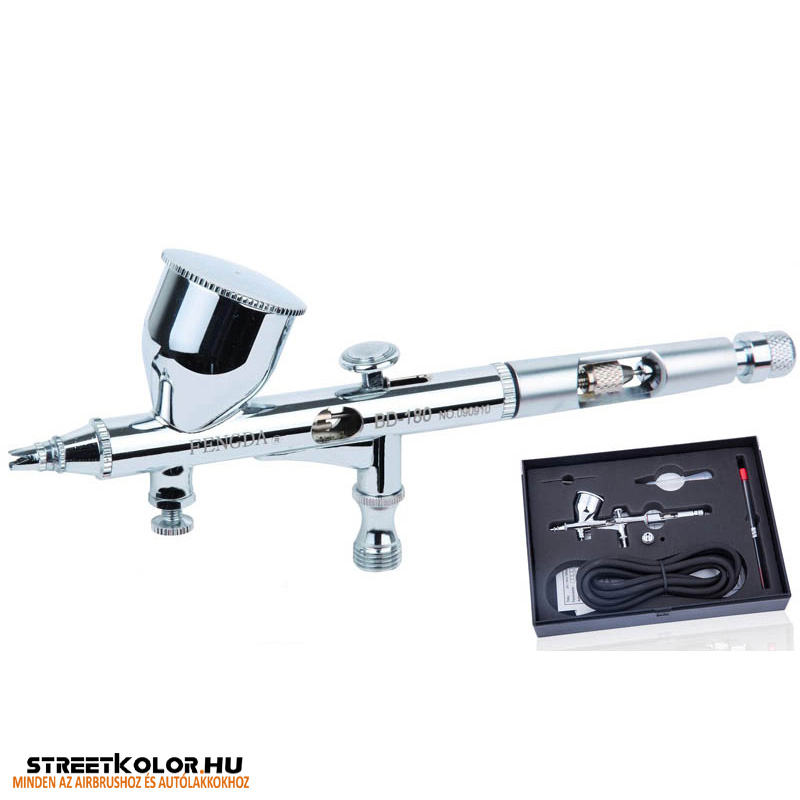 FENGDA ® BD-180K airbrush pisztoly 0,2+0,3 mm tű, szórófej + cső