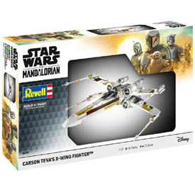 Revell Carson Teva X-szárnyú vadászgépe: A Mandalori űrhajó modellkészlet 1:57, 38 alkatrész