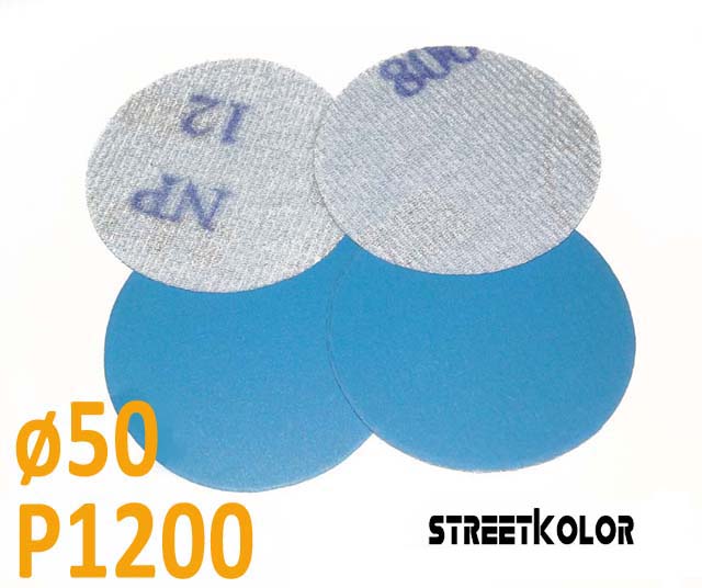 Csiszolópapír excentrikus csiszolóra, P1200 szemcsésség, átmérő: 50mm, 1 darab