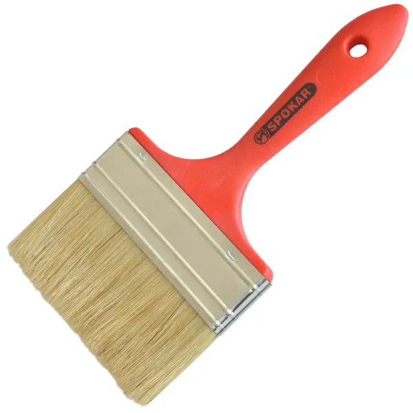 Spokar 81214 lapos ecset 100mm oldószeres festékekhez és lakkokhoz, lazúrokhoz, akrilhoz, olaj- és falfestékekhez