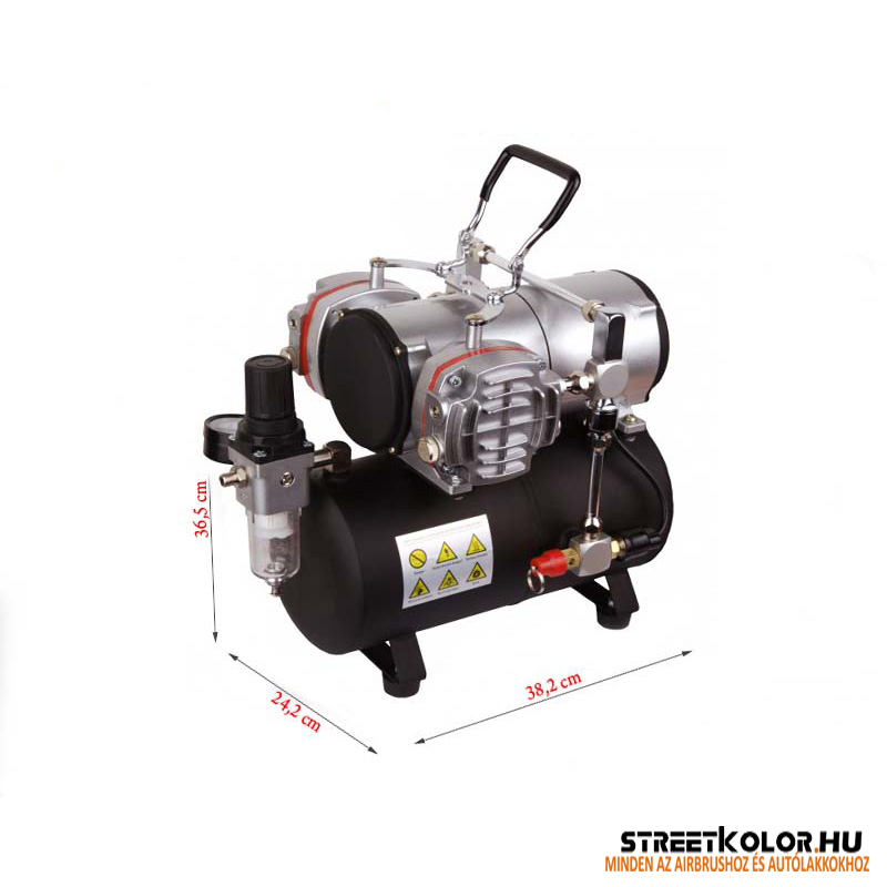 FENGDA ®  AS-28A kéthengeres airbrush kompresszor