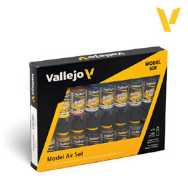 Vallejo Model Air 71178 airbrush festékek alap készlete 16x18ml 