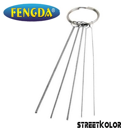 FENGDA BD-431 5 részes drót tisztítókészlet airbrush pisztolyok tisztítására