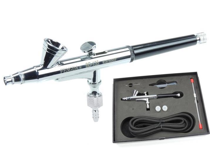FENGDA® BD-135K airbrush pisztoly 0,2+0,3+0,5 mm tű és szórófej + cső
