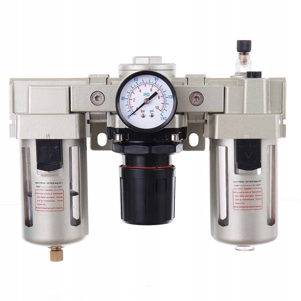 Légszűrő egység olajozóval AC4000-04, menet: 1/2", Szűrés 20 mikro
