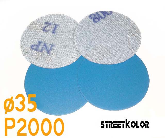 Csiszolópapír excentrikus csiszolóra, P2000 szemcsésség, átmérő: 35mm, 1 darab