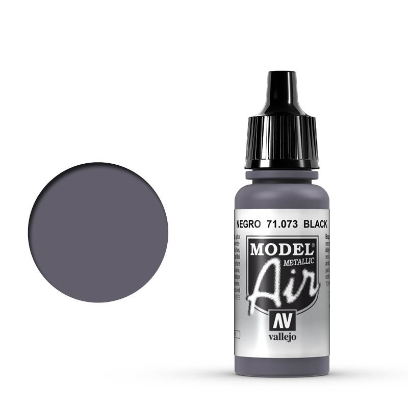 VALLEJO MODEL AIR 71.073 FEKETE METÁL airbrush festék 17 ml