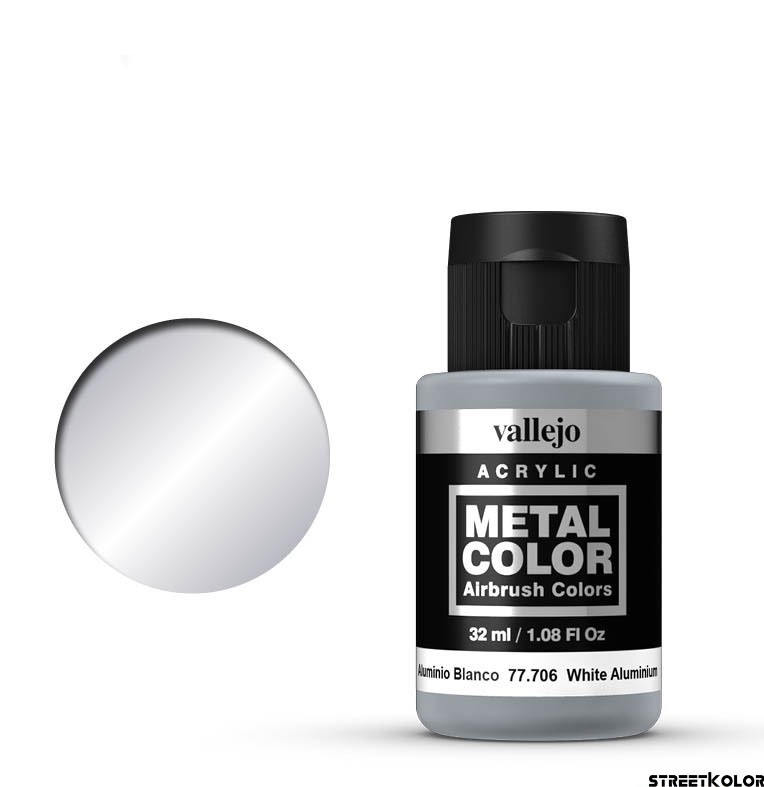 Vallejo 77.706 Világos alumínium metálfényű AirBrush festék 32 ml