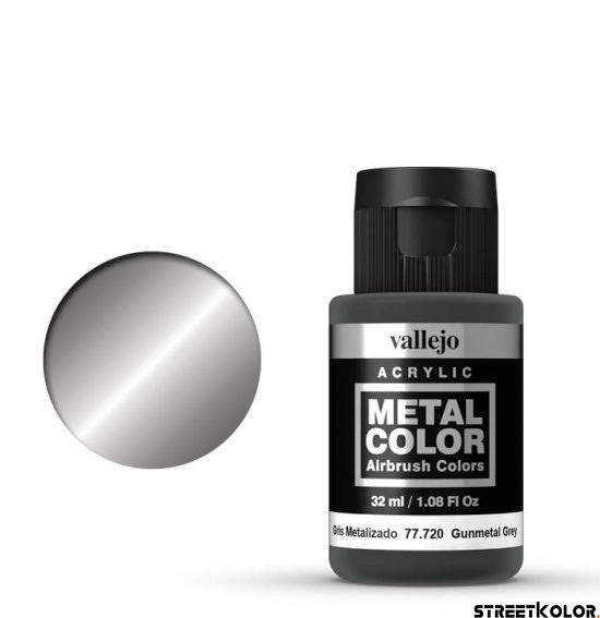Vallejo 77.720 Sötétszürke metálfényű AirBrush festék 32 ml
