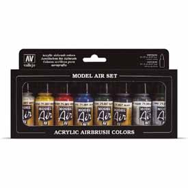 Vallejo 71.174 Basic airbrush festék készlet 8x17 ml