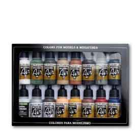 Vallejo 71.191 Train paint airbrush festék készlet 16x17 ml