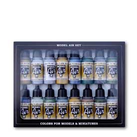 Vallejo 71.189 WWII British Aircraft airbrush festék készlet 16x17 ml