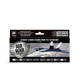 Vallejo 71.155 Navy & USMC airbrush festék készlet 8x17 ml
