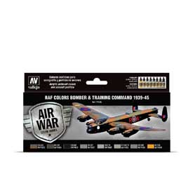 Vallejo 71.145 Bomber & Training Air Command airbrush festék készlet 8x17 ml