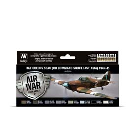 Vallejo 71.146 Air Command South East Asia airbrush festék készlet 8x17 ml