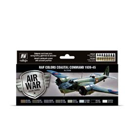 Vallejo Coastal Command airbrush festék készlet 8x17 ml