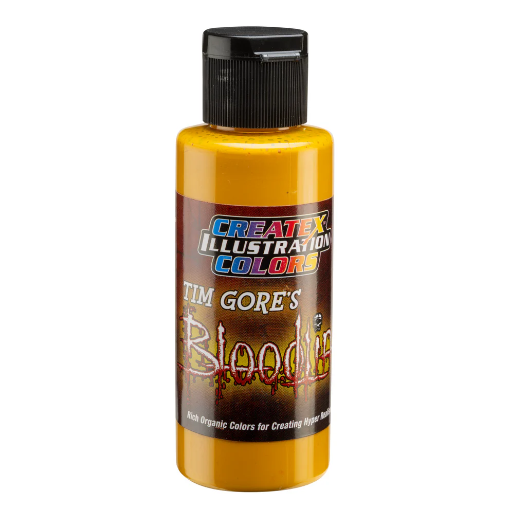 Illusztrációs Okkersárga airbrush festék CreateX 60 ml – Illustration Injury Ochre 5037 Bloodline