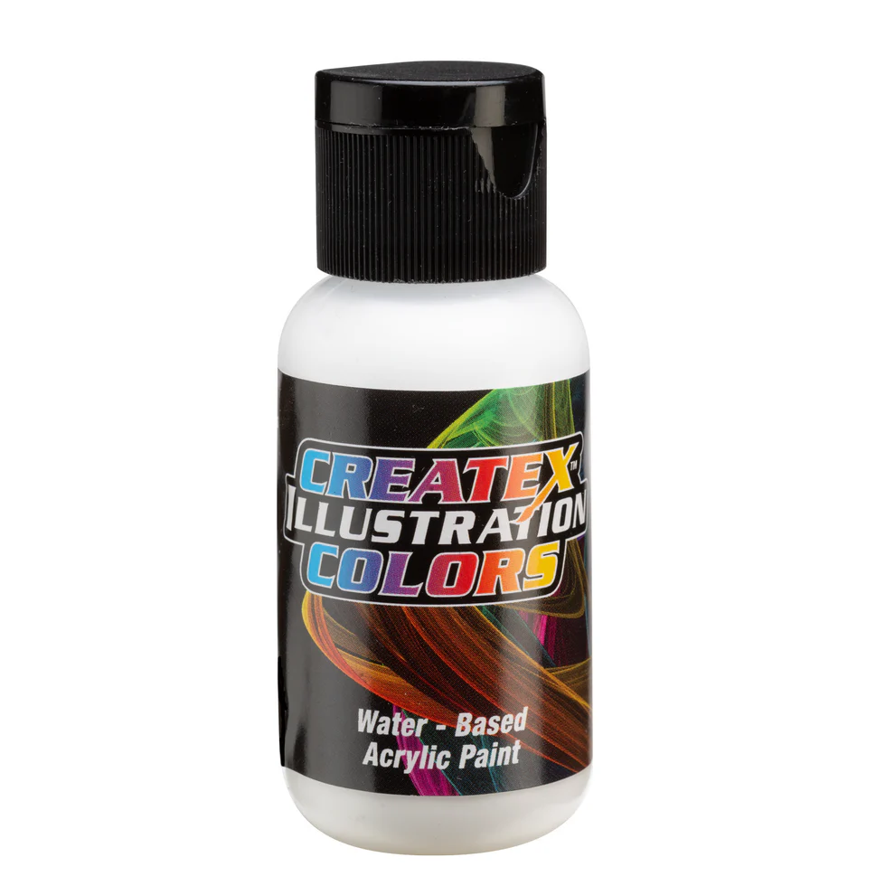Illusztrációs Fedő fehér airbrush festék CreateX 30 ml – 5068 Opaque White