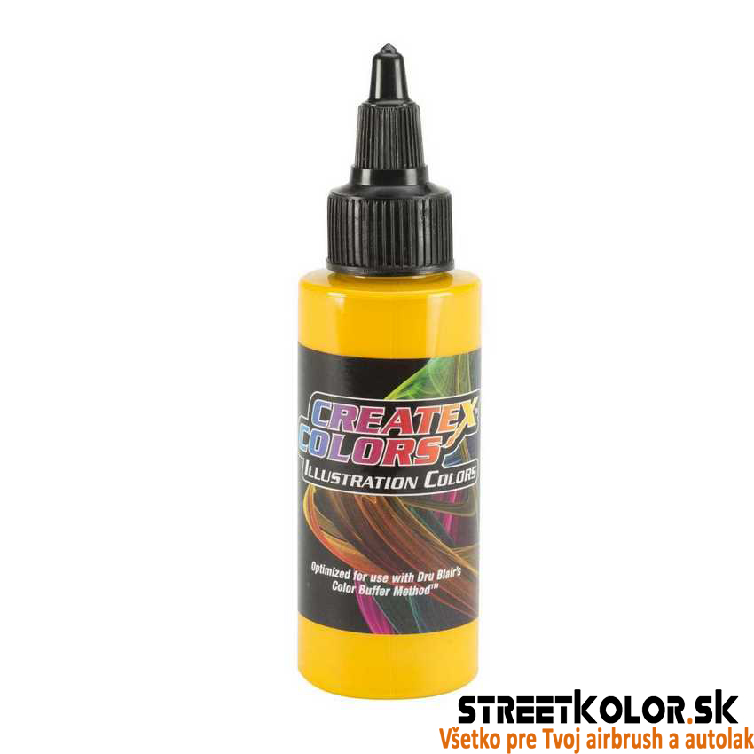 CreateX 5070 Átlátszatlan krómsárga illusztrációs airbrush festék 30 ml