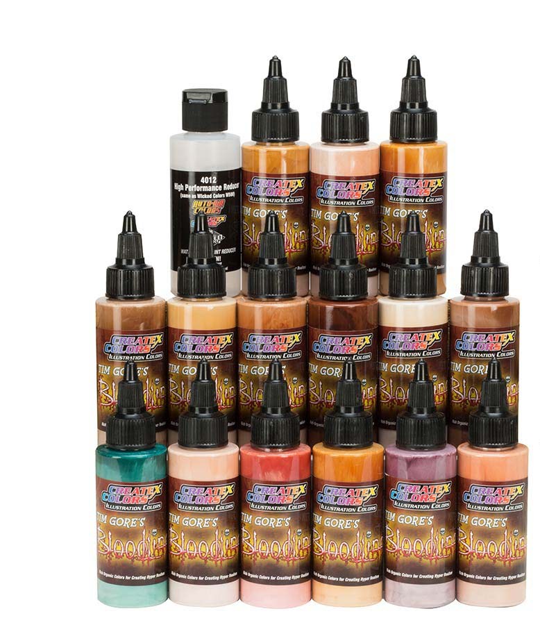 CreateX Lifeline Master Set Illusztrációs airbrush festékek készlete 16 x 30 ml