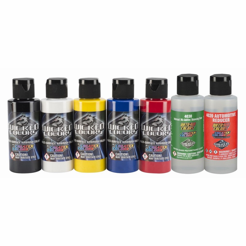 Wicked Primary airbrush festék készlet 7x60ml