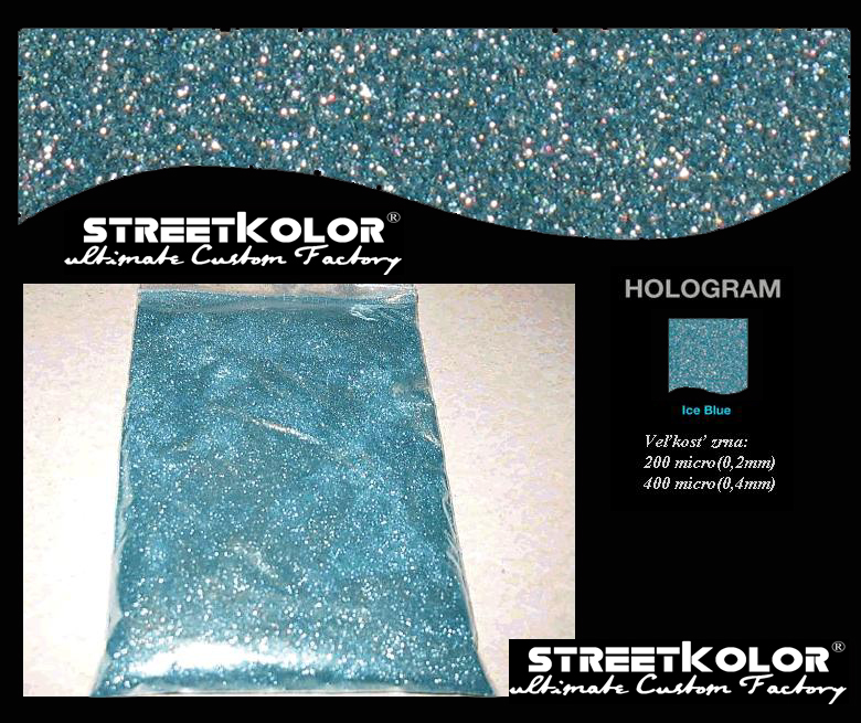 Világoskék hologram, 100 gramm, 200 micro=0,2mm